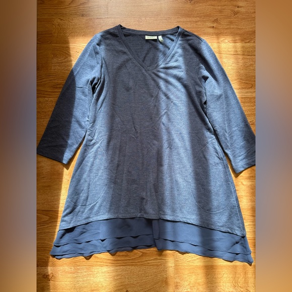 Casual Long Sleeve Navy Dress - Picture 2 of 7